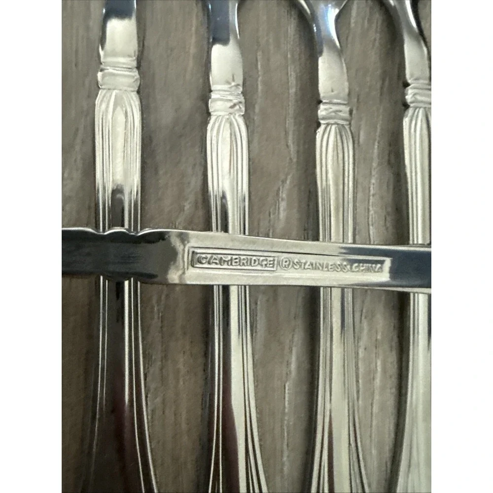 Lot 11 Cambridge Tracy‎ Stainless Steel Flatware Seafood Cocktail Appetizer Fork